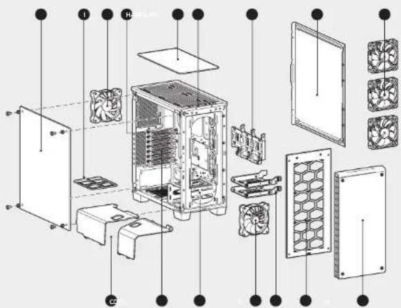 CORSAIR Crystal Series 460X - Case features - 1