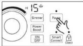 SAMSUNG NZ36K7880SS - Virtual flame on/off - 2