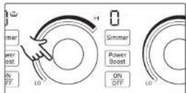 SAMSUNG NZ36K7880SS - Selecting a cooking zone and power setting - 2