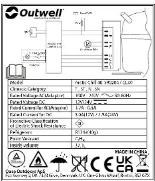 Outwell Arctic Chill 30 - UK: INSTRUCTION MANUAL - 2