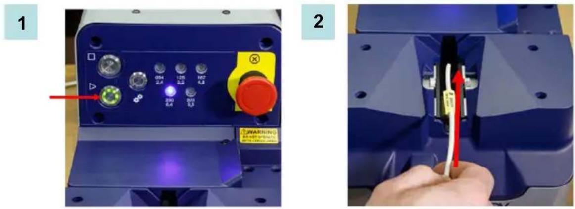 BRADY BSP45 - Aplicación de un manguito (mediante el procedimiento denominado IN-PEDAL-UP). - 1