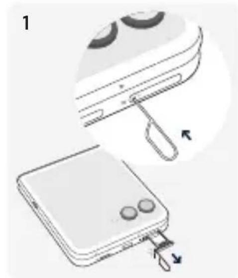 MOTOROLA Razr 60 Ultra - Insertion de la carte - 1