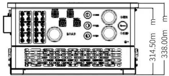 Deye SUN-70K-SG02HP3-EU-EM6 - Dimensions du produit - 2