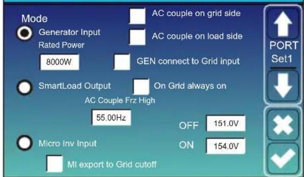 Deye SUN-70K-SG02HP3-EU-EM6 - Menu de configuration de l'utilisation du port générateur - 1