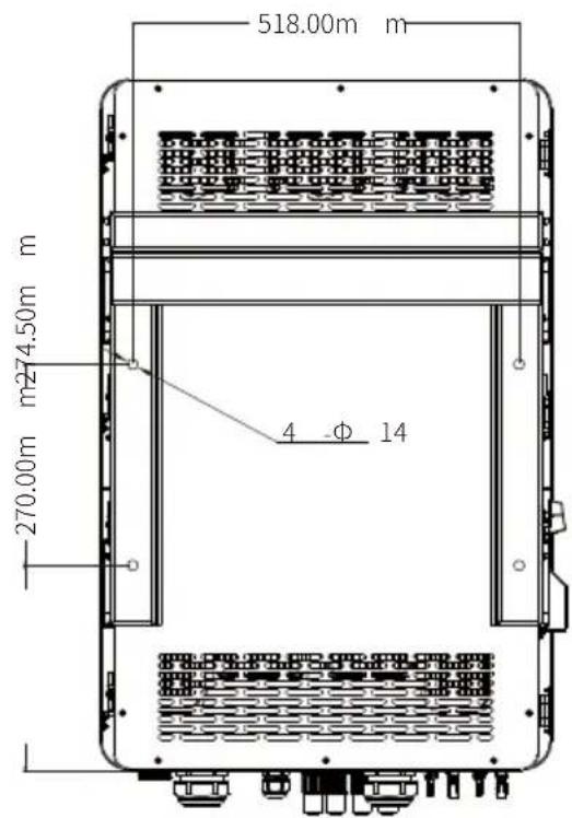 Deye SUN-70K-SG02HP3-EU-EM6 - Dimensions du produit - 3