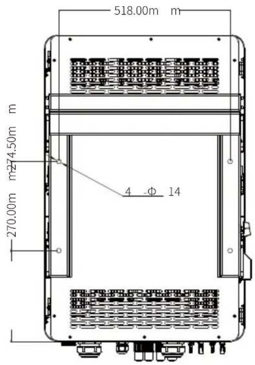 Deye SUN-60K-SG02HP3-EU-EM6 - Dimensions du produit - 3