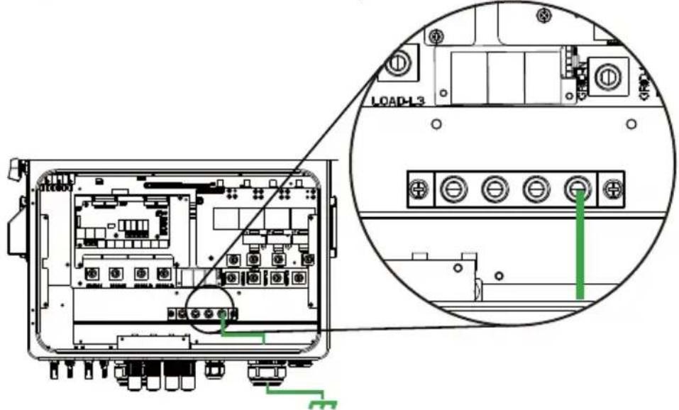 Deye SUN-60K-SG02HP3-EU-EM6 - Branchement à la terre (obligatoire) - 1