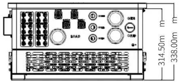 Deye SUN-60K-SG02HP3-EU-EM6 - Dimensions du produit - 2
