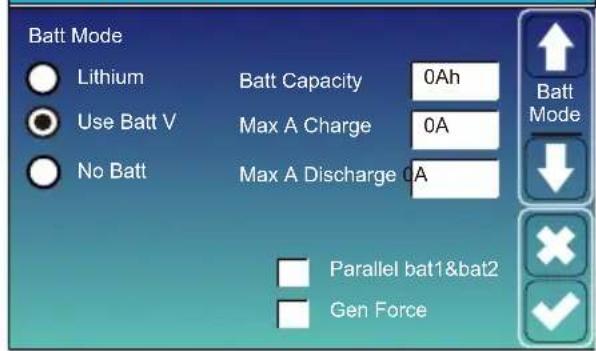 Deye SUN-60K-SG02HP3-EU-EM6 - Menu de configuration batterie - 1