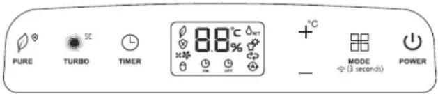 COMFEE Easy Dry 16 - Functies bedieningspaneel - 9
