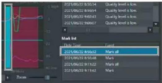 SONY DWX Wireless Studio - ⑤Mark list - 1
