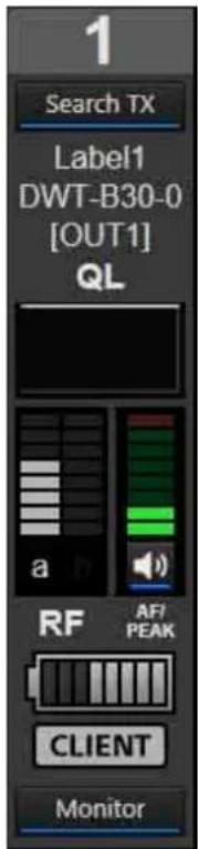 SONY DWX Wireless Studio - Affiche un exemple de l'onglet [Simple Status Viewer] - 1