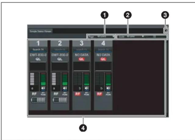 SONY DWX Wireless Studio - Onglet [Simple Status Viewer] - 1