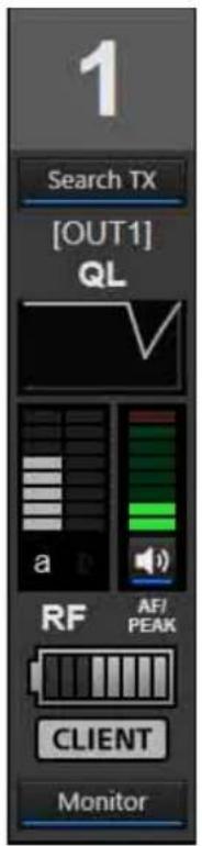 SONY DWX Wireless Studio - Affiche un exemple de l'onglet [Simple Status Viewer] - 2