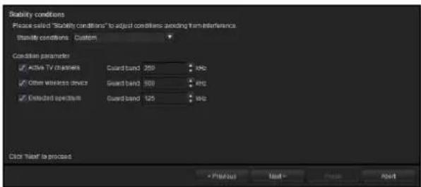 SONY DWX Wireless Studio - Lorsque [Scan data from Spectrum Analyzer] est sélectionné - 2
