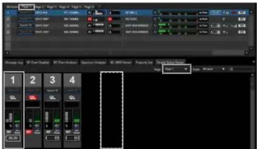 SONY DWX Wireless Studio - Exemple 3 : modification de la position des canaux récepteurs, avec le réglage [Diversity] sur 4-ANTENNA, vers une zone de canaux vides - 3