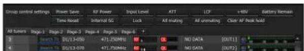 SONY DWX Wireless Studio - Affiche un exemple de l'onglet [Simple Status Viewer] - 5