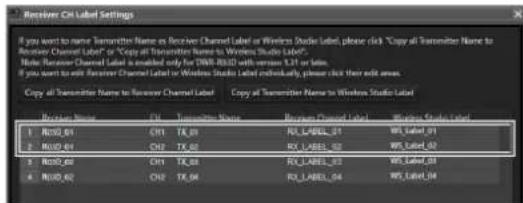 SONY DWX Wireless Studio - Onglet [Property List] - 3