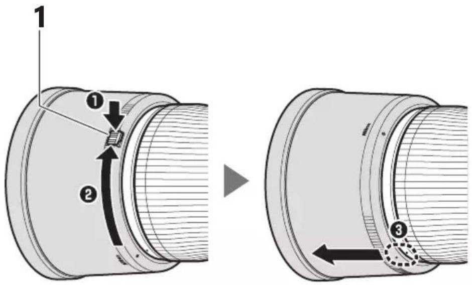 NIKON NIKKOR Z 600mm f/6.3 VR S - Retrait du parasoleil - 1