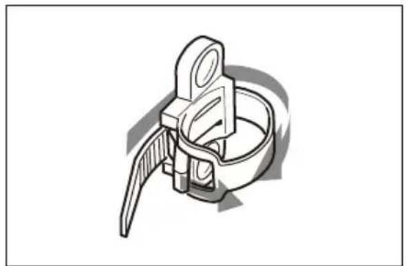 SONY AC-DN10A - Utilización de la correa del cable - 1