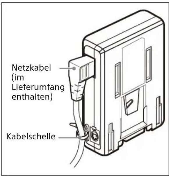 SONY AC-DN10A - Anschließen des Netzkabels - 1