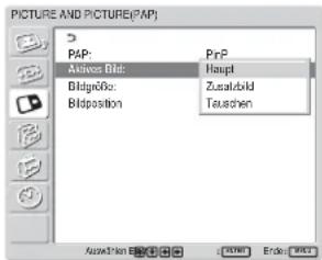 SONY FWD-42LX1 - Wenn „PinP“ ausgewählt ist - 1