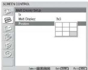 SONY FWD-42LX1 - Select the position of this particular display unit in the arrangement of the video wall with /// - 1