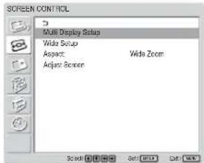 SONY FWD-42LX1 - SCREEN CONTROL menu - 1
