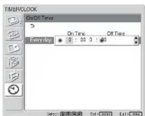 SONY FWD-42LX1 - On/Off Timer Function - 3