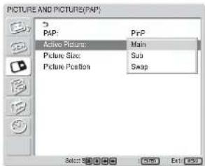 SONY FWD-42LX1 - When PinP is selected - 1