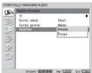 SONY FWD-42LX1 - Ripristino delle voci del menu Regola immagine alle impostazioni originali - 1