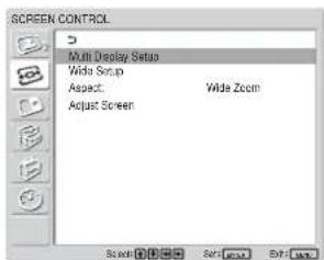 SONY FWD-42LX1 - SCREEN CONTROL（画面控制）菜单 - 1