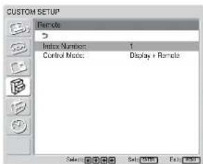SONY FWD-42LX1 - To change the index number - 3