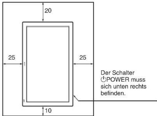SONY FWD-42LX1 - Bei Verwendung des Ständers (nicht mitgeliefert) - 5