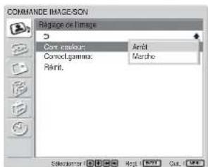 COMMANDE IMAGE/SCN Bisplane de l'image Com_coultre Comod gamma Painl. Ambl Marsho Selections: Movie: 100% Cut: 100%