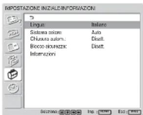 SONY FWD-42LX1 - Selezione della lingua per le indicazioni a schemo - 2
