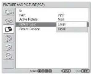 SONY FWD-42LX1 - When PinP is selected - 1