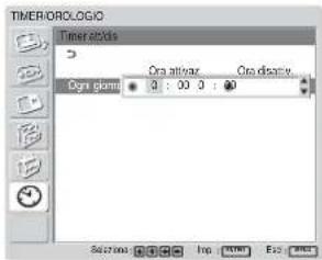SONY FWD-42LX1 - Selezionare "Ogni giorno" o "Giorno settimana" tramite ↑/↓, quindi premere ENTER. - 2
