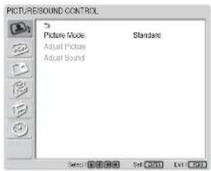 SONY FWD-42LX1 - Press MENU. - 1