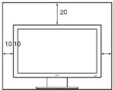 SONY FWD-42LX1 - Bei Verwendung des Ständers (nicht mitgeliefert) - 1