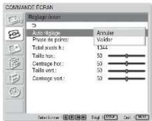 COMMANDE ECRAN Auto print Private de pains: Total output h: Taille hor: 50 Cantage hor: 50 Taille vert: 50 Cantage vert: 50