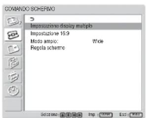 SONY FWD-42LX1 - Selezionare “COMANDO SCHERMO” tramite ↑/↓, quindi premere ENTER. - 1
