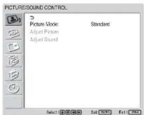 SONY FWD-42LX1 - Press MENU. - 1