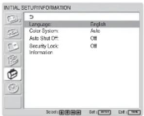SONY FWD-42LX1 - INITIAL SETUP/INFORMATION nu - 1