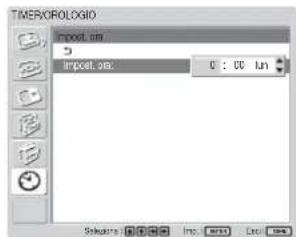 SONY FWD-42LX1 - Nel menu TIMER/OROLOGIO, premere ↑/↓ per spostare il cursore (giallo) su “Impost. ora”, quindi premere ENTER. - 1