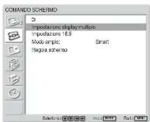SONY FWD-42LX1 - Premere ↑/↓ per spostare il cursore (giallo) su "COMANDO SCHERMO", quindi premere ENTER. - 1