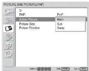 SONY FWD-42LX1 - 当 PinP 被选择时 - 1