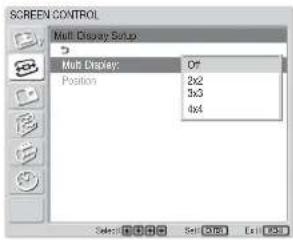 SONY FWD-42LX1 - Select "Multi Display" with ↑/↓ and press ENTER. - 1