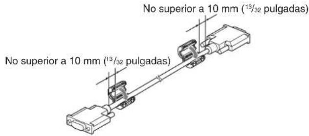 SONY FWD-42LX1 - Fijación de los núcleos de ferrita - 1