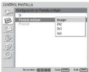 SONY FWD-42LX1 - Seleccione "Pantalla múltiple" con ↑/↓ y pulse ENTER. - 1